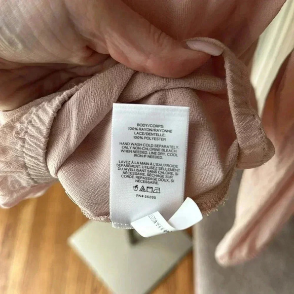 NWOT Size L Blush top with Lace chest accent from Express - Picture 7 of 7